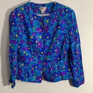 Adrianna Papell 100% Silk Lined Blazer, Size 14, great condition
